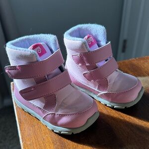 See Kai Run Pink Kids Boots with Velcro